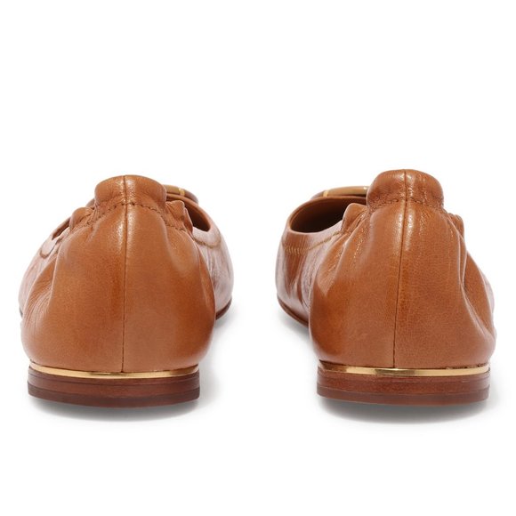 Tory Burch $268 Multi-Logo Ballet Flats Tan 9.5 10 - Picture 2 of 11